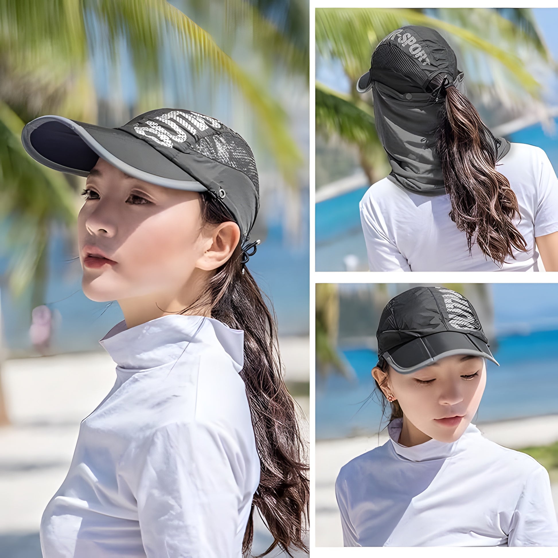 Women’s Sun Cap + Detachable Face Cover
