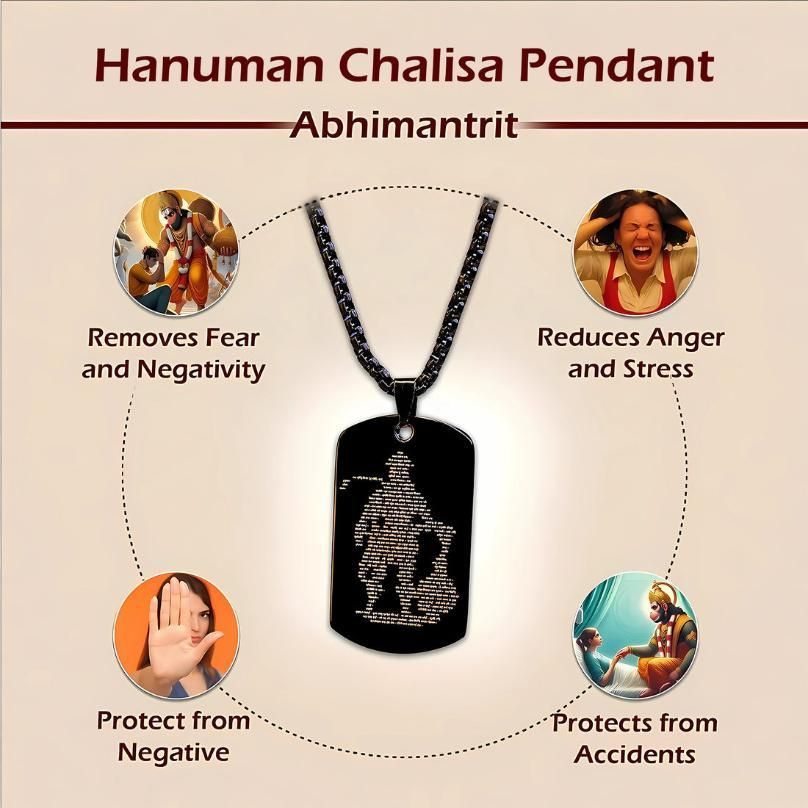 Hanuman Chalisa Pendant + Chain