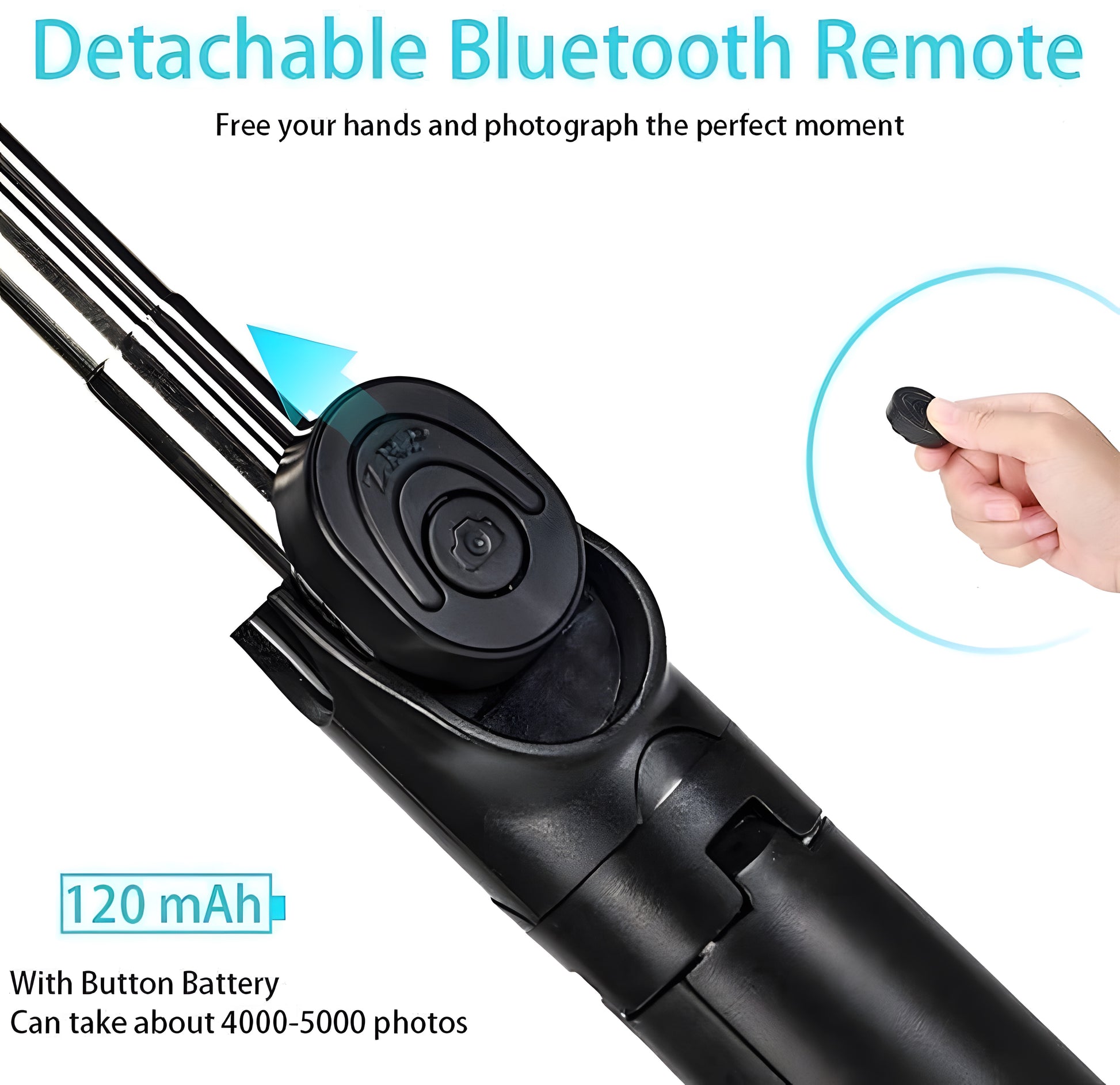 Extendable Flash Selfie Stick Tripod with Bluetooth Remote (3-in-1)