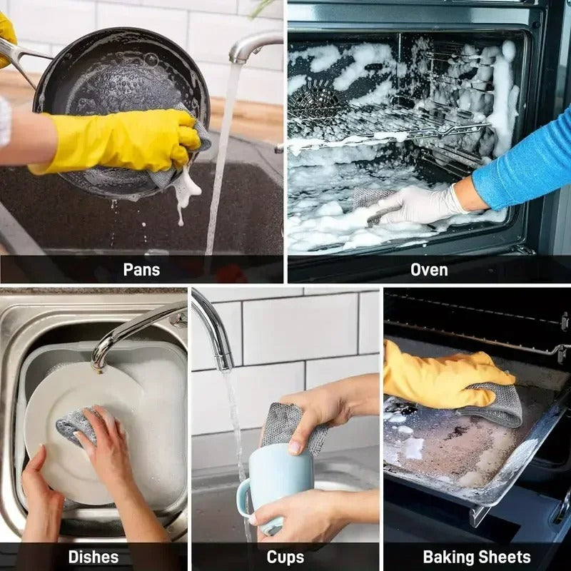 Wire Mesh Dishwashing Rags (10 pcs)